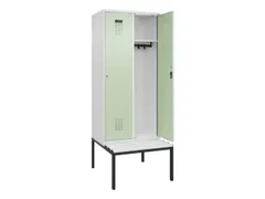 locker met bank,HxBxD 2120x800x815mm,2vak,vak B 400mm,cilinderslot