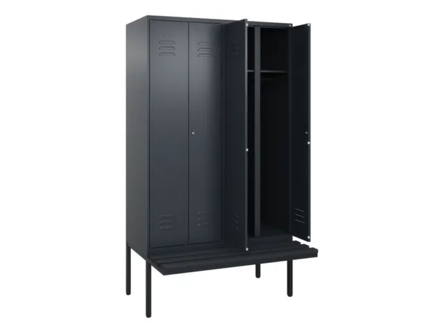locker voor scheiding van kleding,HxBxD 2120x1200x815mm,4vak