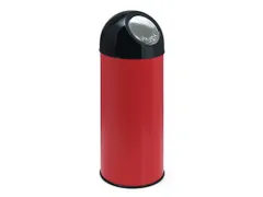 Afvalbak met pushdeksel en binnenemmer 55 Liter Rood