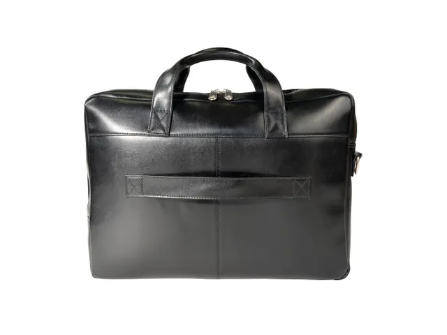 Computertas-dubbel E xactive zwart leder