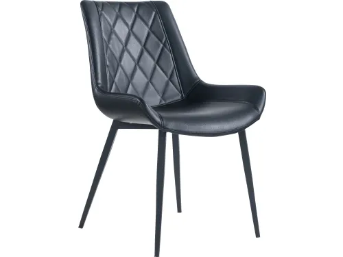 Vergaderstoel Kunstleer Zwart Cortez Zwart 4-poots frame