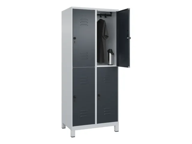 dubbeldekse locker,HxBxD 1950x800x500mm,2x2vak.,vak B 400mm