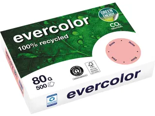 Evercolor gekleurd Gerecycleerd Papier A4 Roze - 1