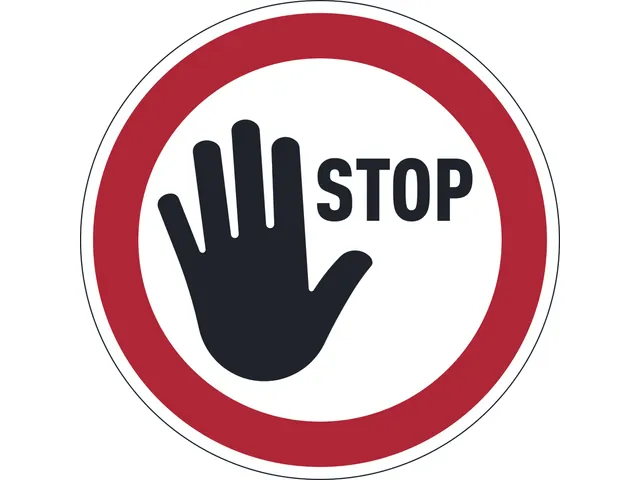 Verwijderbare vloersticker stop