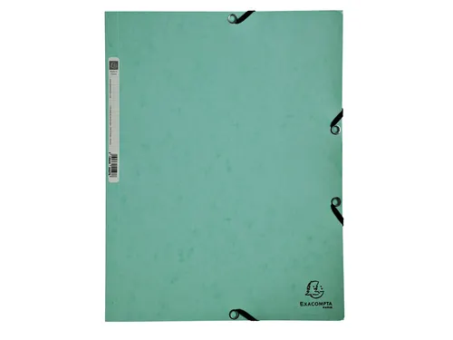 Elastomap Exacompta aquarel A4 3 kleppen 400gr glanskarton groen