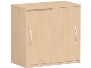 schuifdeurkast,HxBxD 798x800x425mm,1xhouten vloer,2ordnerhoogte - 1
