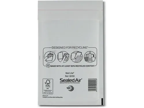 Mail Lite Luchtkussenenveloppen B/00 120x210mm Wit 200 stuks