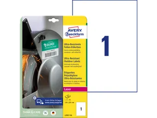 Etiket Avery Zweckform L7917-10 210x297mm polyethyleen wit 10 stuks - 6