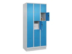 lockerkast,HxBxD 1950x900x500mm,3x5vakken,vak B 300mm,cil.-slot,sokkel