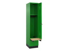 locker met bank,HxBxD 1950x400x815mm,1vak,vak B 400mm,draaigrendel
