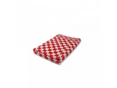 Keukendoek Handdoek geblokt 60x60cm rood/wit 6 stuks