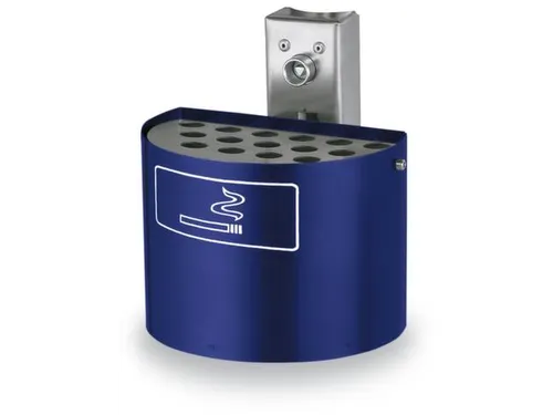 Asbak 2 liter HxØ 135x200mm Wandmontage Halfrond Blauw