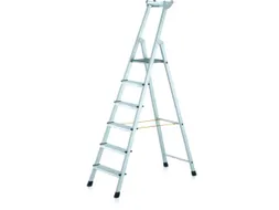 trapladder,eenzijdig,6trede(n),Stand H 1,49m,balk L 2,37m,aluminium