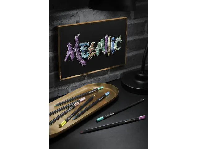 Crayon de couleur Black Edition 12 couleurs métalliques
