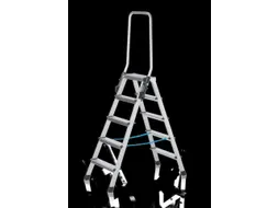 trapladder,NL,beide zijden,2x5aluminium gegroefd,balk L 1,36m