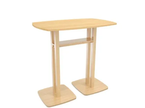 statafel,HxBxD 1100x1140x750mm,rechthoekig,sledeframe wit