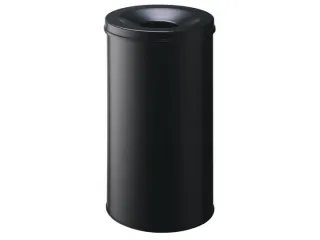 Afvalbak Vlamdovend Safe Round 60 Liter Zwart - 1