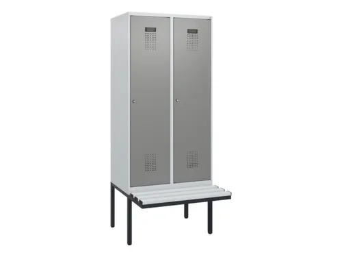 locker met bank,HxBxD 1950x800x815mm,2vak,vak B 400mm,cilinderslot