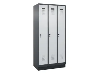 locker,HxBxD 1950x900x500mm,3vak,vak B 300mm,draaigrendel,sokkel - 3
