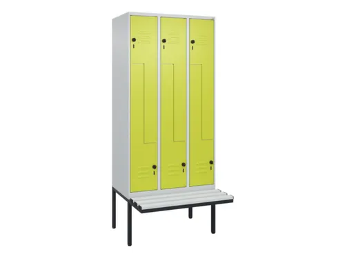 Z-garderobekast,HxBxD 2120x900x815mm,6vak,vak B 300mm,draaigrendel