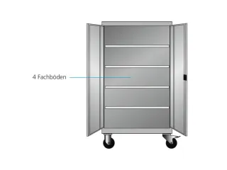 Mobiele kast openslaande deuren 1813x1005x691mm duifblauw lichtblauw - 1