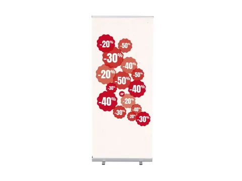 Roll-Banner 85x200 complete set met print korting