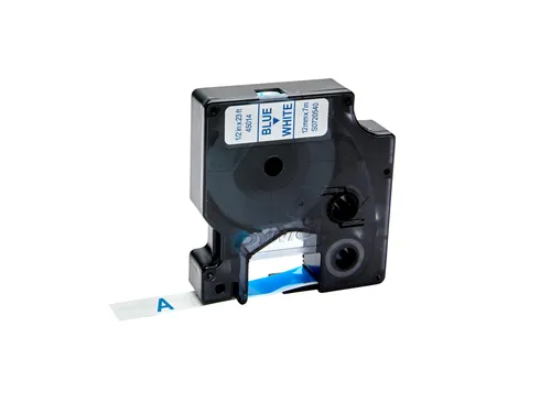 Labeltape Dymo 45014 D1 S720540 12mmx7m blauw op wit