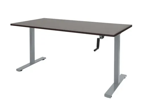 Dextro Slinger Bureau Zit-sta T-poot 140x80 Logan Eiken 25mm Alu
