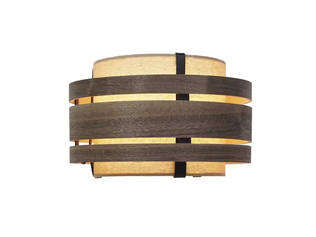 Lampenkap Nextime Beam 25 cm hout walnoot zwart