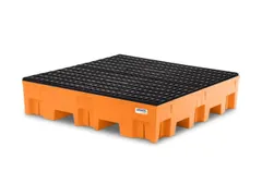 PE-opvangbak,v. 4x200l vat,opvangvol. 255l,HxBxD 305x1235x1235mm