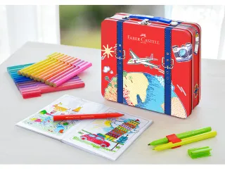Viltstiften Faber-Castell Connector in reiskoffer, inhoud 46 stuks - 5