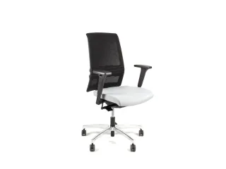 Bureaustoel EN1335 Linea Omnia 01 zwart/grijs met 3D armleuning en alu - 1