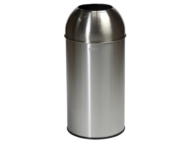 RVS afvalbakken,40l,HxØ 740x350mm,1opening(en),romp geborsteld