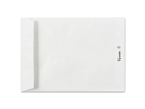 Akte Envelop H-Bodem Tyvek 250x353x38mm Wit zelfklevend 100 Stuks