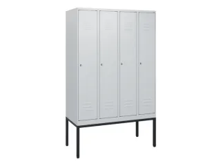locker,HxBxD 1950x1200x500mm,4vak,vak B 300mm,cil.-slot,voetonderstel - 1