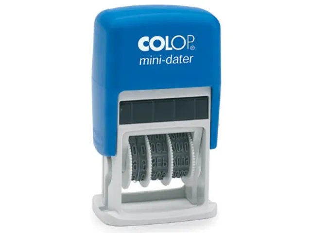 Colop Tekststempel met Datum Mini-Dater Paye le Rood Blauw