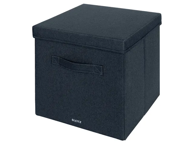 Boîte de rangement Leitz tissu avec couvercle 330x325x380mm gris 2pcs