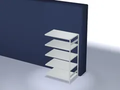 systeemstelling,aanbouwveld,HxBxD 2000x1310x835mm,vakl. 190kg