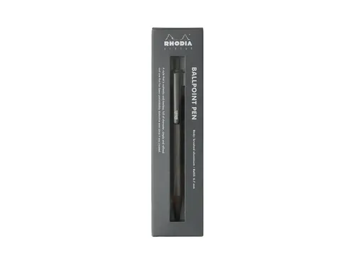 Rhodia scRipt zeshoekige balpen 0.7mm Aluminium Titanium Zwart