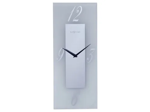 Wandklok Nextime 20x50cm glas Frosted/Mirror Dali