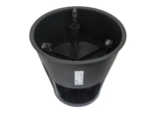 verrijdbaar opstapje,kunststof,RAL9005,trede Ø 283mm,3geveerde wielen - 2