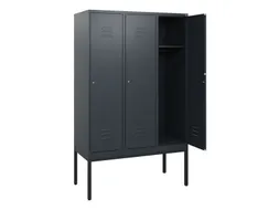 locker,HxBxD 1950x1200x500mm,3vak,vak B 400mm,cil.-slot,voetonderstel