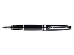 Vulpen Waterman Expert Black lacquer CT Medium Blauwe inkt