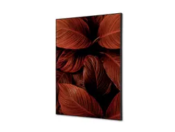 Wanddecoratie Textiel Set A2 Botanische Bladeren Rood