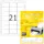 Etiketten universele labels A4 permanent 63,5x38,1mm Wit 2100 stuks