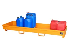 Opvangbak 4x 200l Opvangvol. 280l Oranje 285x 2400x 800mm Open