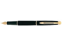 Vulpen Waterman Hemisphere Matt Black Gold GT Fijn Blauwe inkt