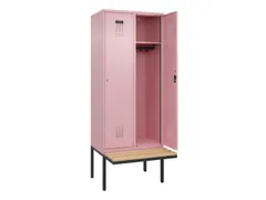 locker met bank,HxBxD 2120x800x815mm,2vak,vak B 400mm,cilinderslot