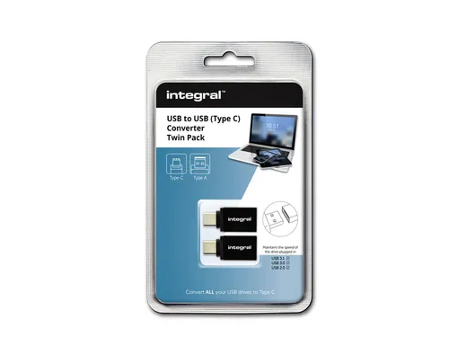 Adapter Integral 3.1 USB-A naar USB-C 2 stuks