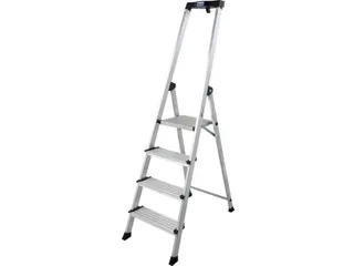 trapladder,eenzijdig,4trede(n),balk L 1,8m,aluminium - 3